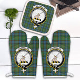 MacMillan Hunting Ancient Tartan Crest Oven Mitt And Pot Holder (2 Oven Mitts + 1 Pot Holder)