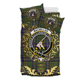 MacMillan Hunting Modern Tartan Crest Bedding Set - Golden Thistle Style