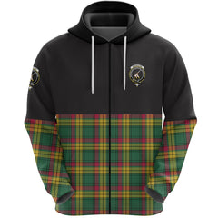 MacMillan Old Ancient Clan Half Of Tartan Zipper Hoodie
