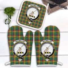 MacMillan Old Ancient Tartan Crest Oven Mitt And Pot Holder (2 Oven Mitts + 1 Pot Holder)