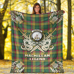 MacMillan Old Ancient Tartan Gold Courage Symbol Blanket