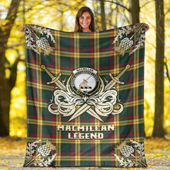 MacMillan Old Modern Tartan Gold Courage Symbol Blanket