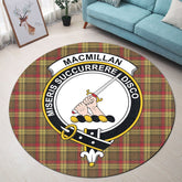 MacMillan Old Weathered Tartan Crest Round Rug