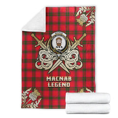 MacNab Modern Tartan Gold Courage Symbol Blanket