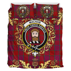 MacNab Old Tartan Crest Bedding Set - Golden Thistle Style