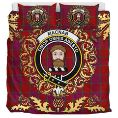 MacNab Old Tartan Crest Bedding Set - Golden Thistle Style