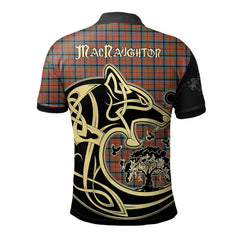MacNaughton Ancient Tartan Polo Shirt Viking Wolf