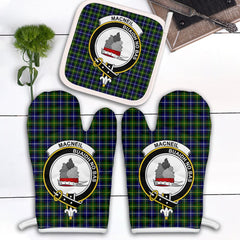 MacNeil Of Barra Modern Tartan Crest Oven Mitt And Pot Holder (2 Oven Mitts + 1 Pot Holder)