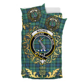 MacNeil of Colonsay Ancient Tartan Crest Bedding Set - Golden Thistle Style