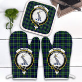 MacNeil Of Colonsay Modern Tartan Crest Oven Mitt And Pot Holder (2 Oven Mitts + 1 Pot Holder)