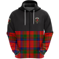 MacNicol of Scorrybreac Clan Half Of Tartan Zipper Hoodie