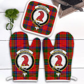 MacNicol Of Scorrybreac Tartan Crest Oven Mitt And Pot Holder (2 Oven Mitts + 1 Pot Holder)