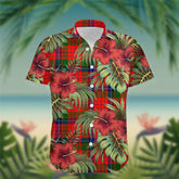 MacNicol (of Scorrybreac) Tartan Hawaiian Shirt Hibiscus, Coconut, Parrot, Pineapple - Tropical Garden Shirt