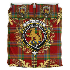 MacPherson 02 Tartan Crest Bedding Set - Golden Thistle Style