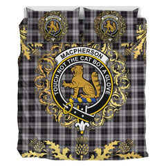 MacPherson 05 Tartan Crest Bedding Set - Golden Thistle Style