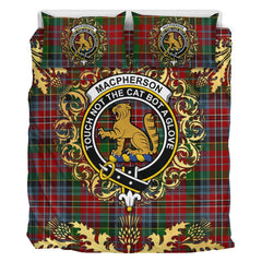 MacPherson 06 Tartan Crest Bedding Set - Golden Thistle Style