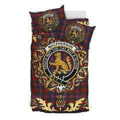 MacPherson 07 Tartan Crest Bedding Set - Golden Thistle Style