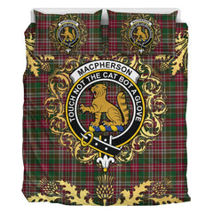 MacPherson 09 Tartan Crest Bedding Set - Golden Thistle Style