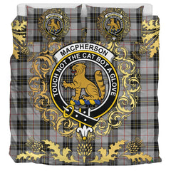 MacPherson 10 Tartan Crest Bedding Set - Golden Thistle Style