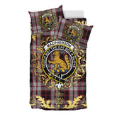 MacPherson Tartan Crest Bedding Set - Golden Thistle Style