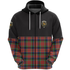 MacPherson Ancient Clan Half Of Tartan Zipper Hoodie