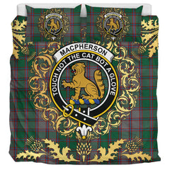 MacPherson Gathering Tartan Crest Bedding Set - Golden Thistle Style