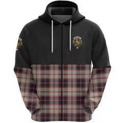 MacPherson Hunting Ancient Clan Half Of Tartan Zipper Hoodie