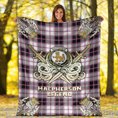 MacPherson Hunting Modern Tartan Gold Courage Symbol Blanket