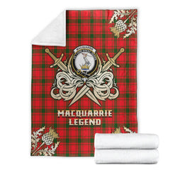 MacQuarrie Modern Tartan Gold Courage Symbol Blanket