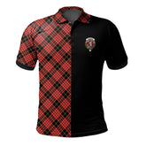 MacQueen Modern Tartan Polo Shirt Half of Me - Cross Style