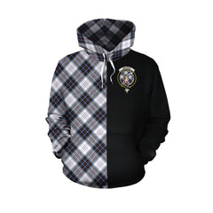 MacRae Dress Modern Tartan Hoodie Half of Me - Cross Style