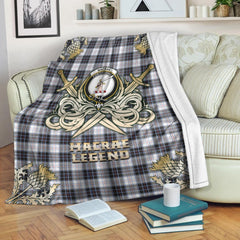 MacRae Dress Modern Tartan Gold Courage Symbol Blanket