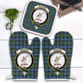 MacRae Hunting Ancient Tartan Crest Oven Mitt And Pot Holder (2 Oven Mitts + 1 Pot Holder)