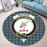 MacRae Hunting Ancient Tartan Crest Round Rug