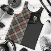 MacRae Hunting Weathered Tartan Crest Men's Tank Top - Cross Style