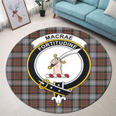 MacRae Hunting Weathered Tartan Crest Round Rug
