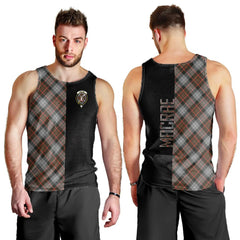MacRae Hunting Weathered Tartan Crest Men's Tank Top - Cross Style