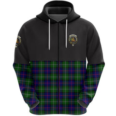 MacThomas Modern Clan Half Of Tartan Zipper Hoodie