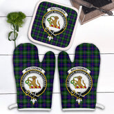 MacThomas Modern Tartan Crest Oven Mitt And Pot Holder (2 Oven Mitts + 1 Pot Holder)