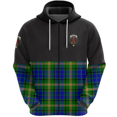 Maitland Clan Half Of Tartan Zipper Hoodie