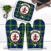 Maitland Tartan Crest Oven Mitt And Pot Holder (2 Oven Mitts + 1 Pot Holder)