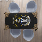 Malcolm (or MacCallum) Crest Tablecloth - Black Style