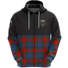 Mar Clan Half Of Tartan Zipper Hoodie