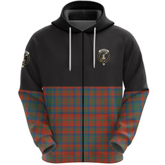 Matheson Ancient Clan Half Of Tartan Zipper Hoodie