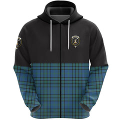 Matheson Hunting Ancient Clan Half Of Tartan Zipper Hoodie