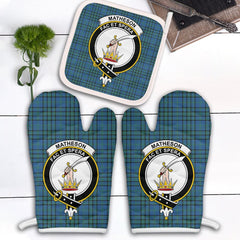 Matheson Hunting Ancient Tartan Crest Oven Mitt And Pot Holder (2 Oven Mitts + 1 Pot Holder)