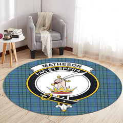 Matheson Hunting Ancient Tartan Crest Round Rug