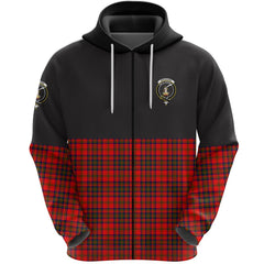 Matheson Modern Clan Half Of Tartan Zipper Hoodie