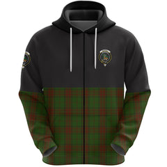 Maxwell Hunting Clan Half Of Tartan Zipper Hoodie