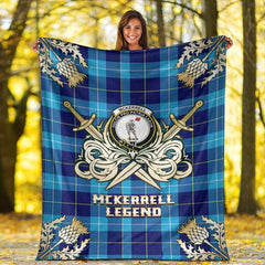 McKerrell Tartan Gold Courage Symbol Blanket